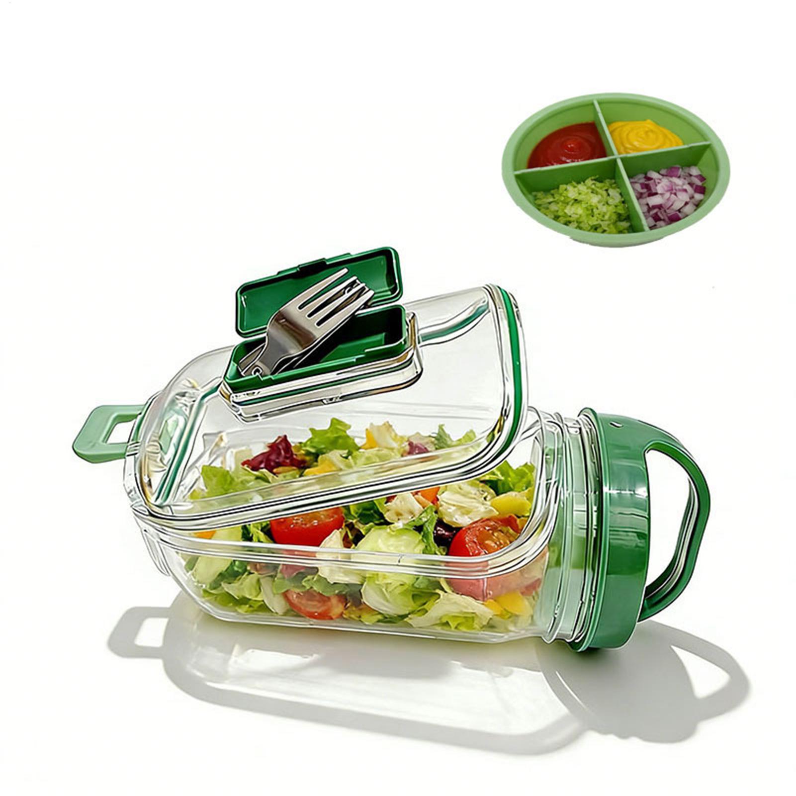 Meal Prep Gym Food - Contenitore per insalata con apertura laterale