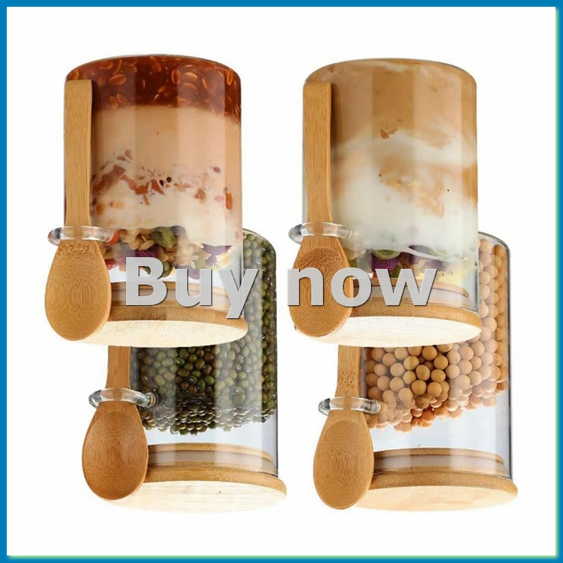 Overnight Oat Jar - Set di 4 Contenitori in Vetro