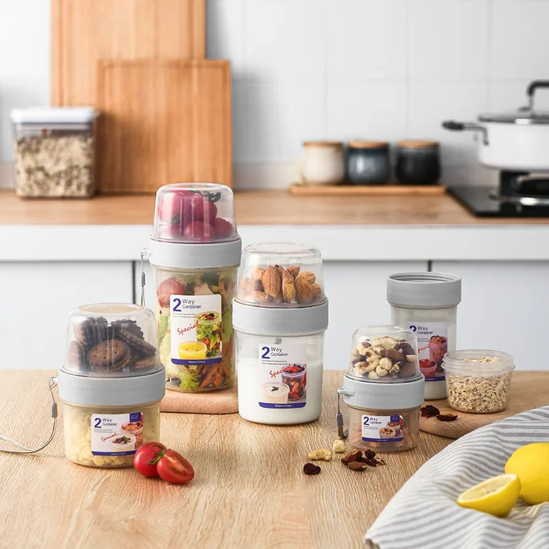Meal Prep Yogurt Containers - Colazione Farina d'avena Cereali Noce Yogurt