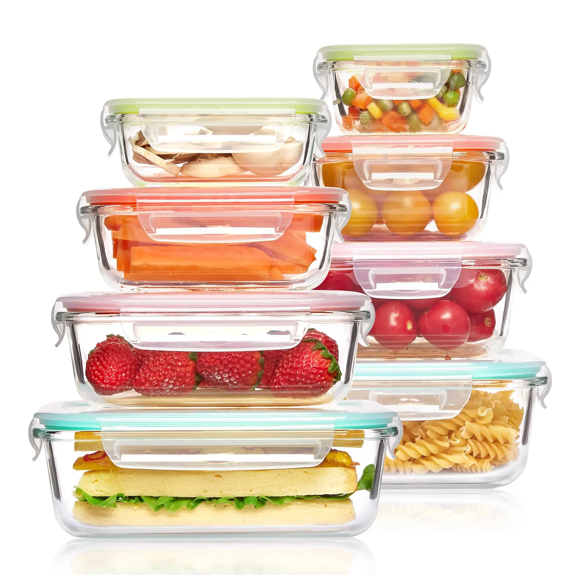 Meal Prep Freezer - Contenitori per alimenti in vetro per