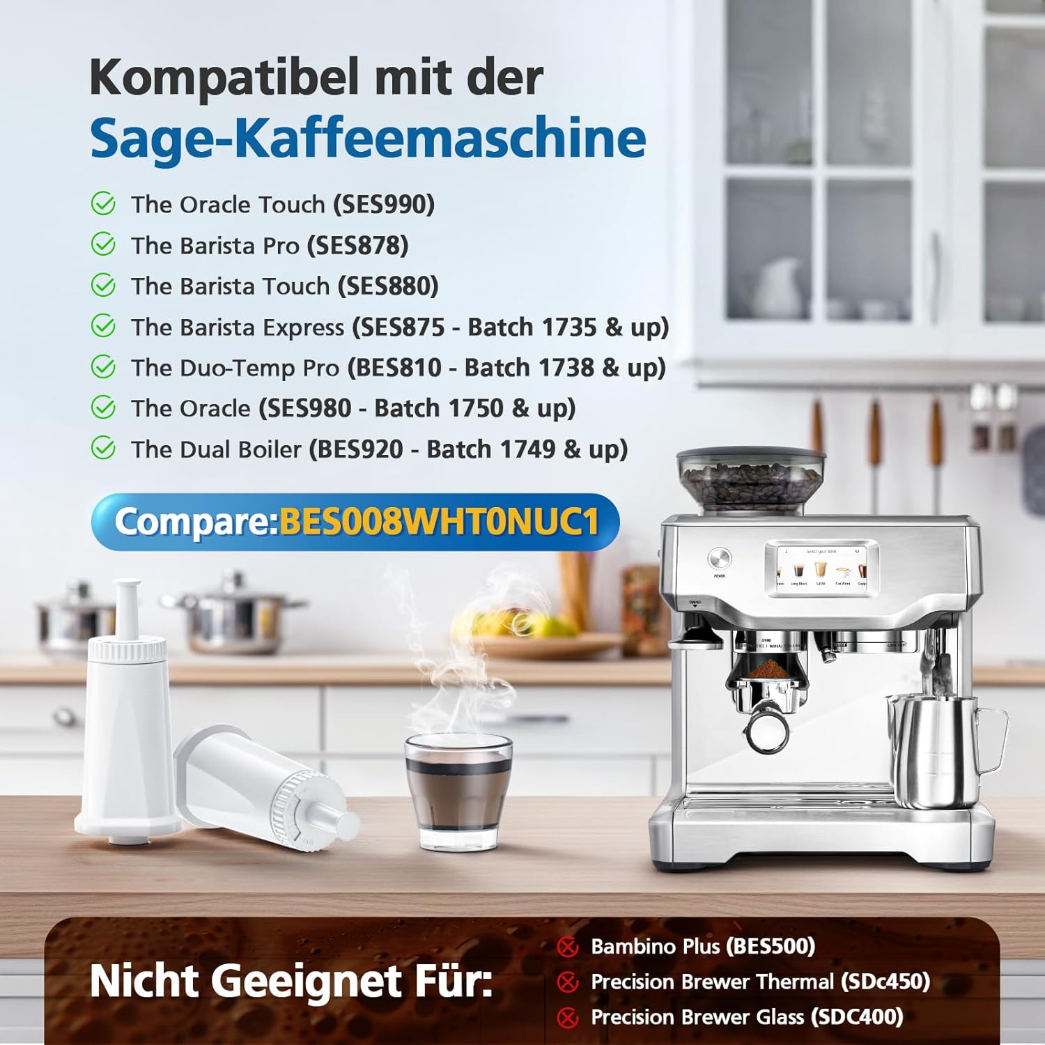Filtro dell'acqua di ricambio  - Breville Espresso Barista Touch recensione e prezzo