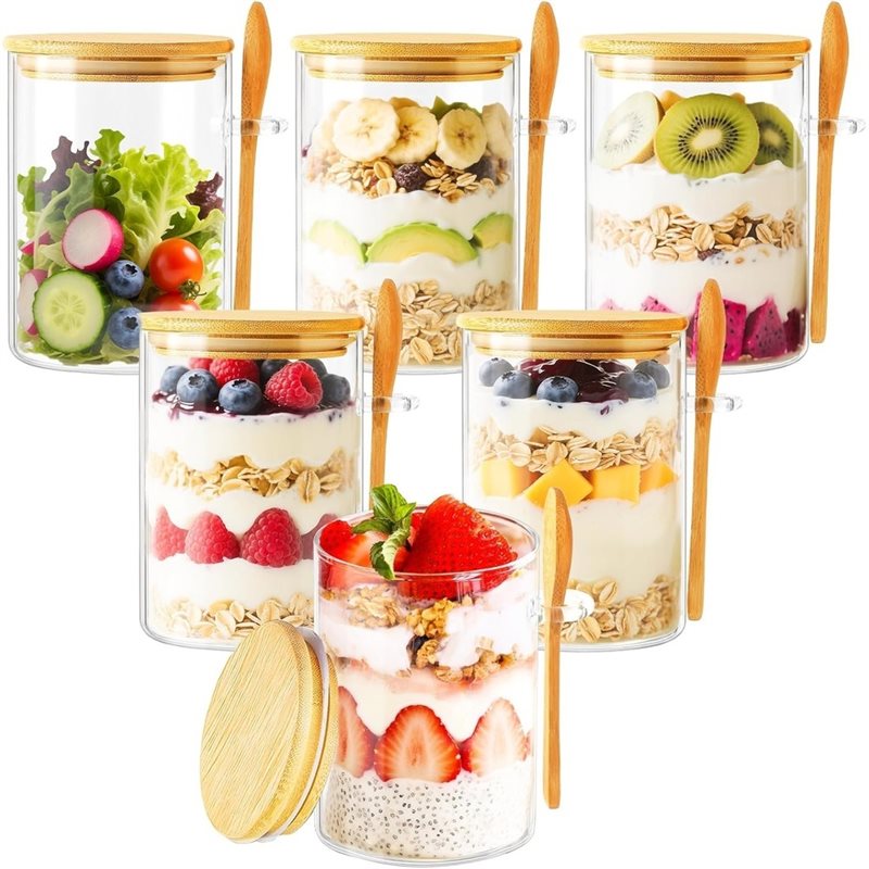 Set AB46-1 da 6 Pezzi, Conteni - Overnight Oat Jar recensione e prezzo