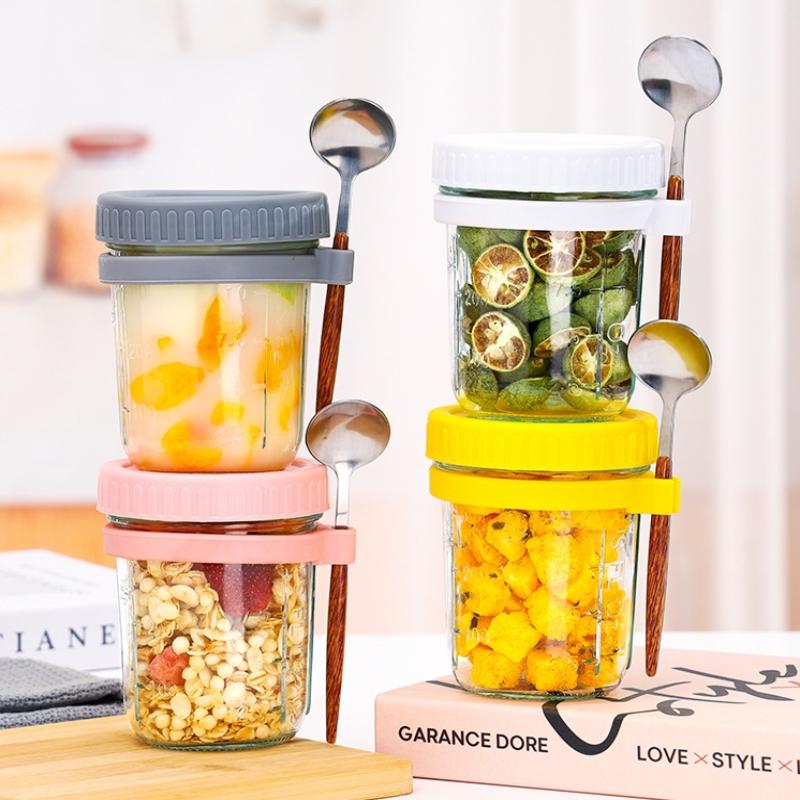 1/2PCS 350ml Vaso di vetro riu - Overnight Oat Jar recensione e prezzo