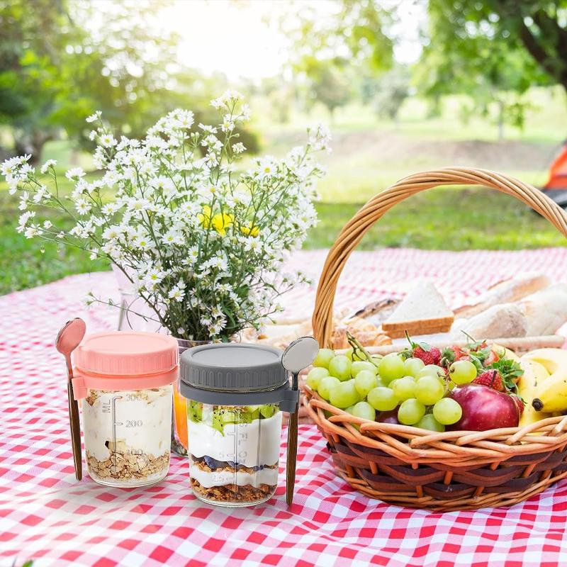 1/2PCS 350ml Vaso di vetro riu - Overnight Oat Jar recensione e prezzo